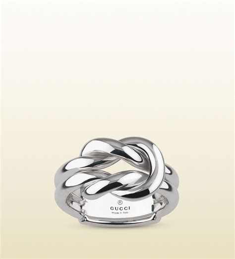 knot wide ring silver gucci|designer gucci silver rings.